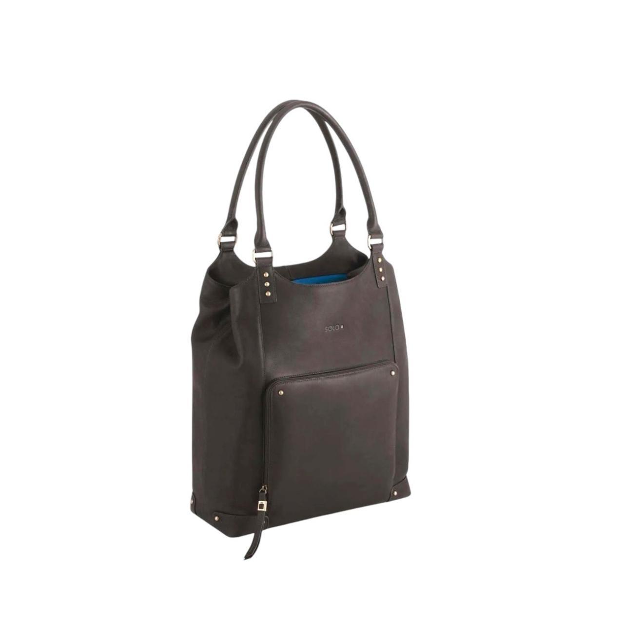 Solo existed Executive Leather Bucket Tote