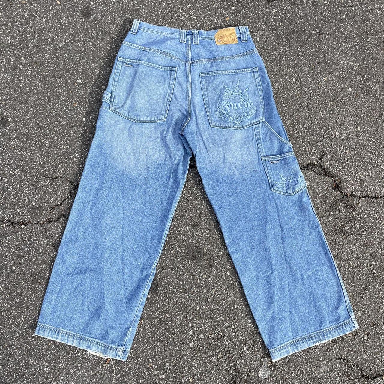 Vintage Y2K jnco jeans Baggy grunge street wide leg... - Depop