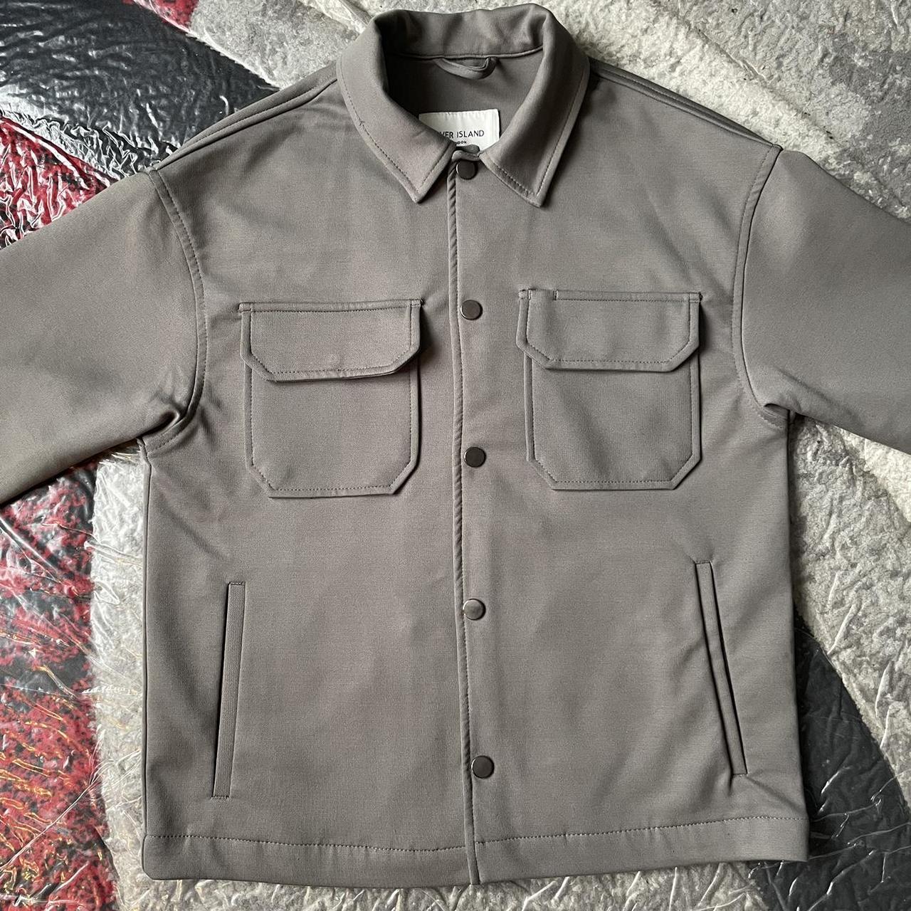 🧥 River Island Grey Boxy Fit Pocket Shacket,