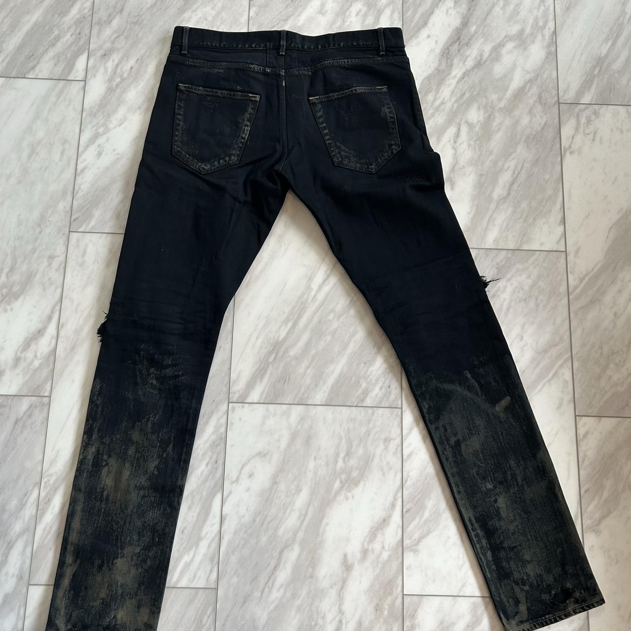 Saint Laurent Paris D02 Destroyed Denim lightly... - Depop