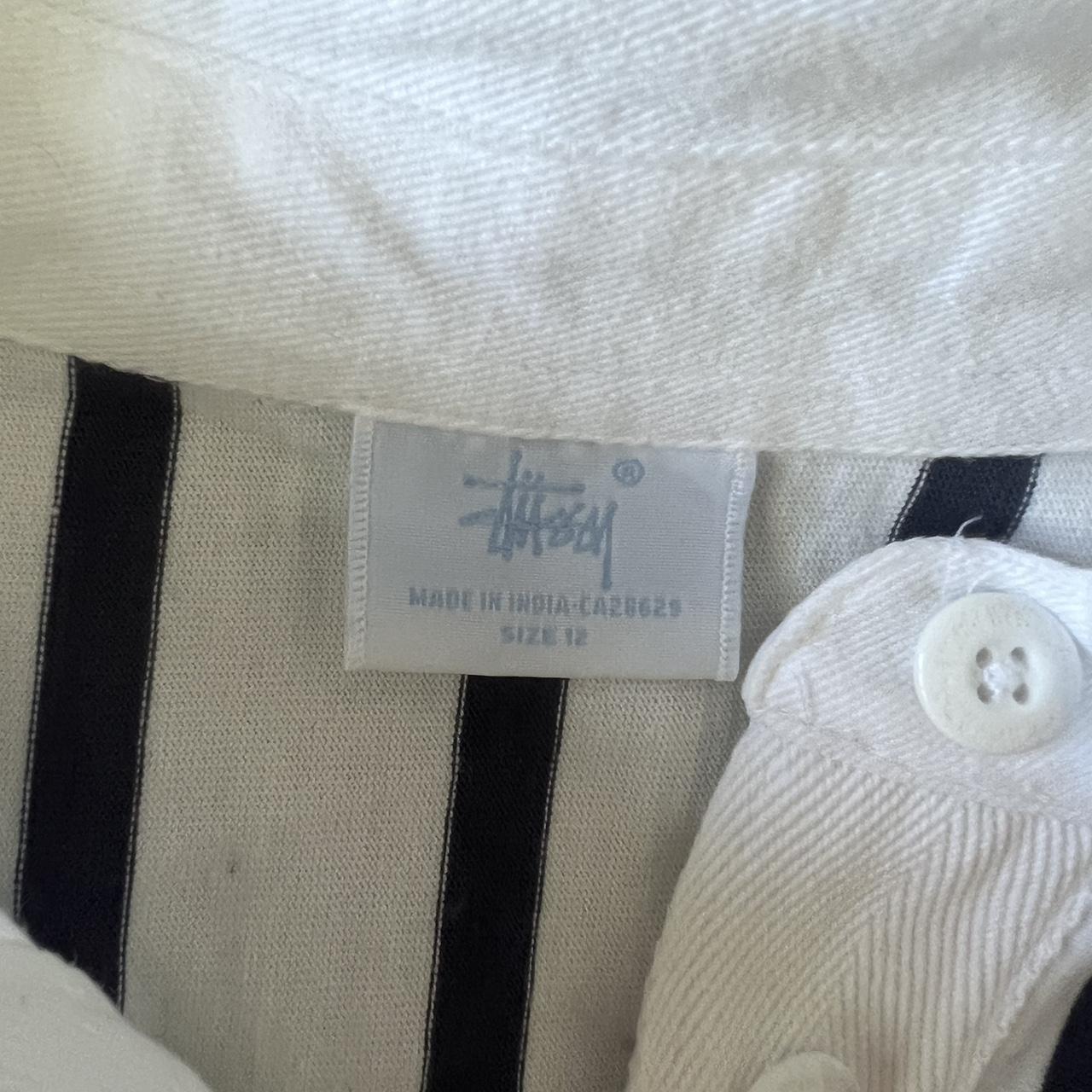 Stüssy Men's White and Blue Polo-shirts | Depop