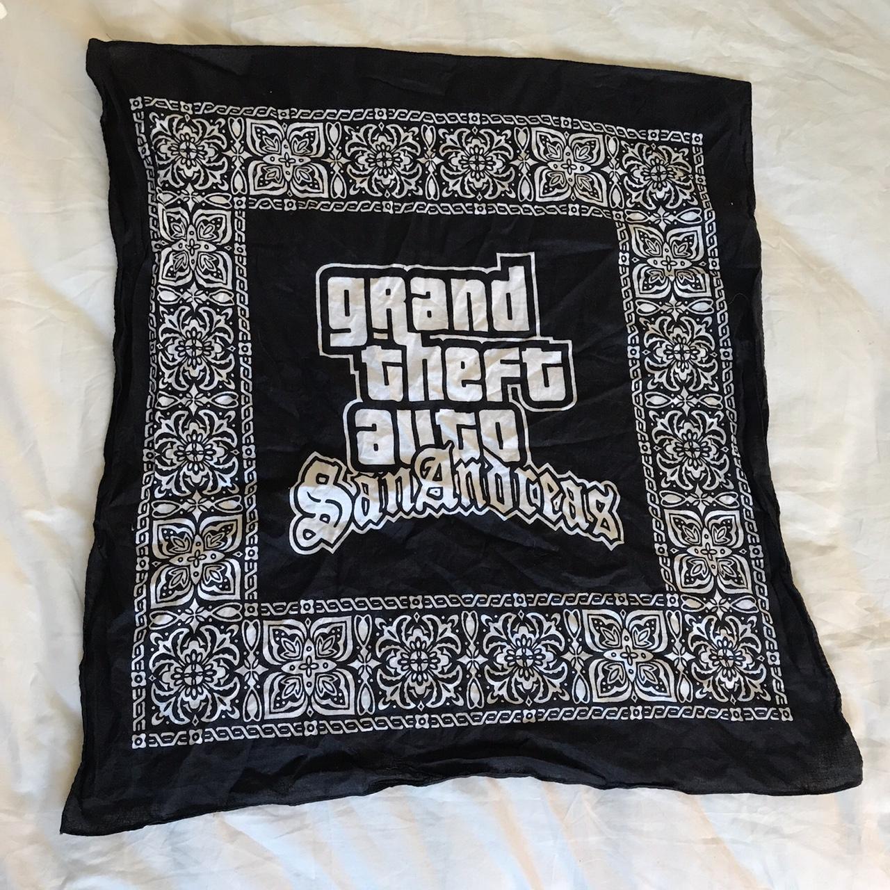 Grand theft auto bandana Black / white bandana... Depop
