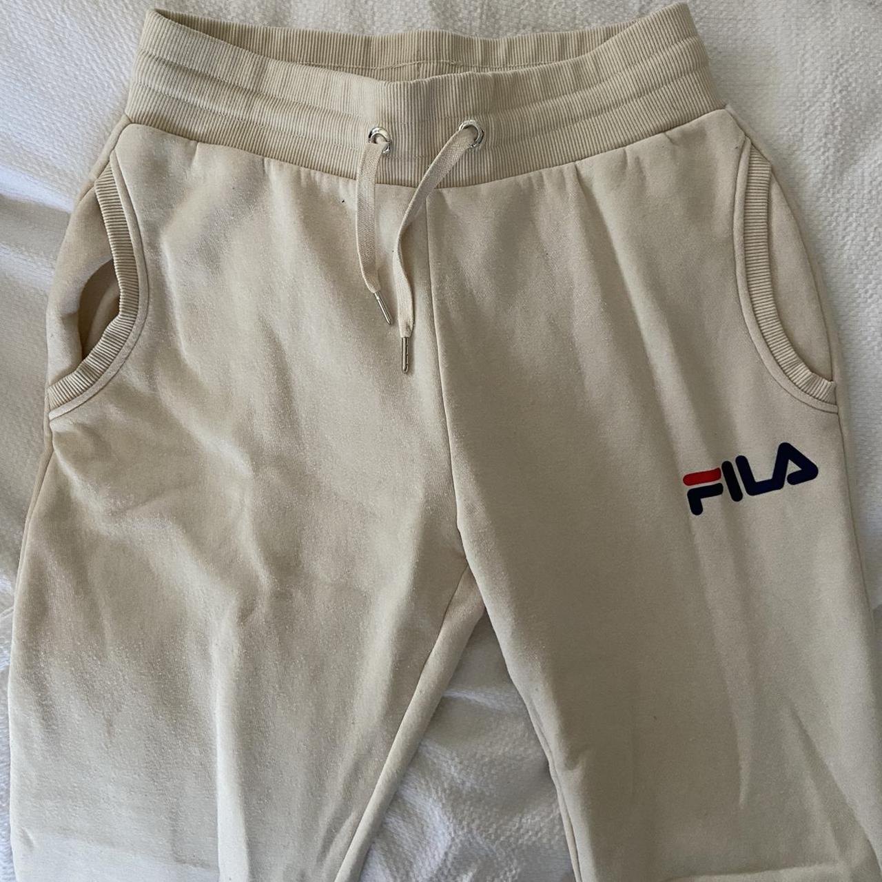 Fila Women's Cream Joggerstracksuits Depop