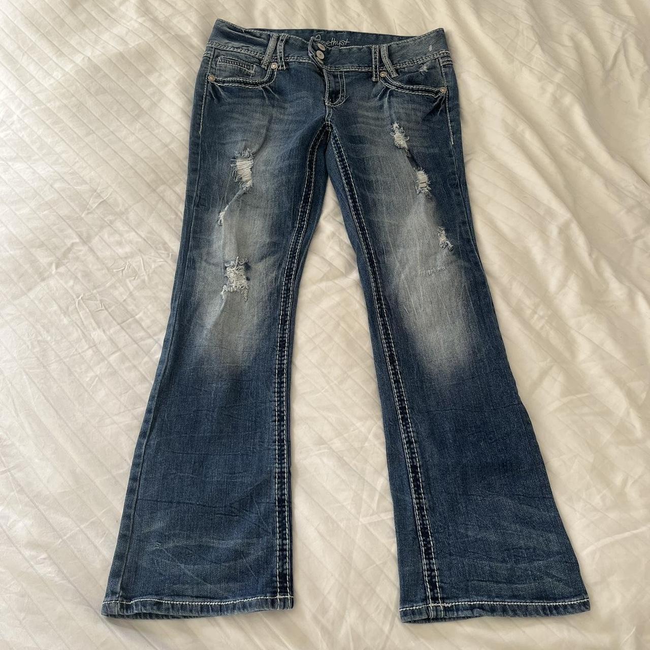 Vintage early 2000s flare jeans W32 L29 Shown on a... - Depop