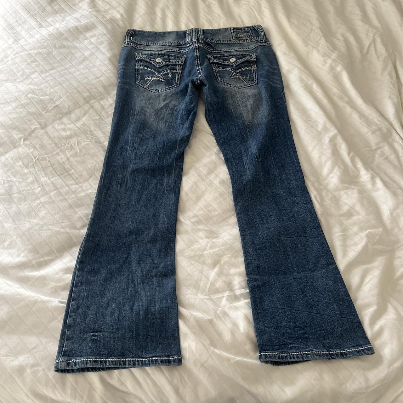 Vintage early 2000s flare jeans W32 L29 Shown on a... - Depop