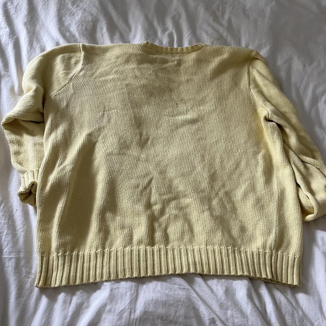 The cutest pastel yellow Ralph Lauren knit... - Depop