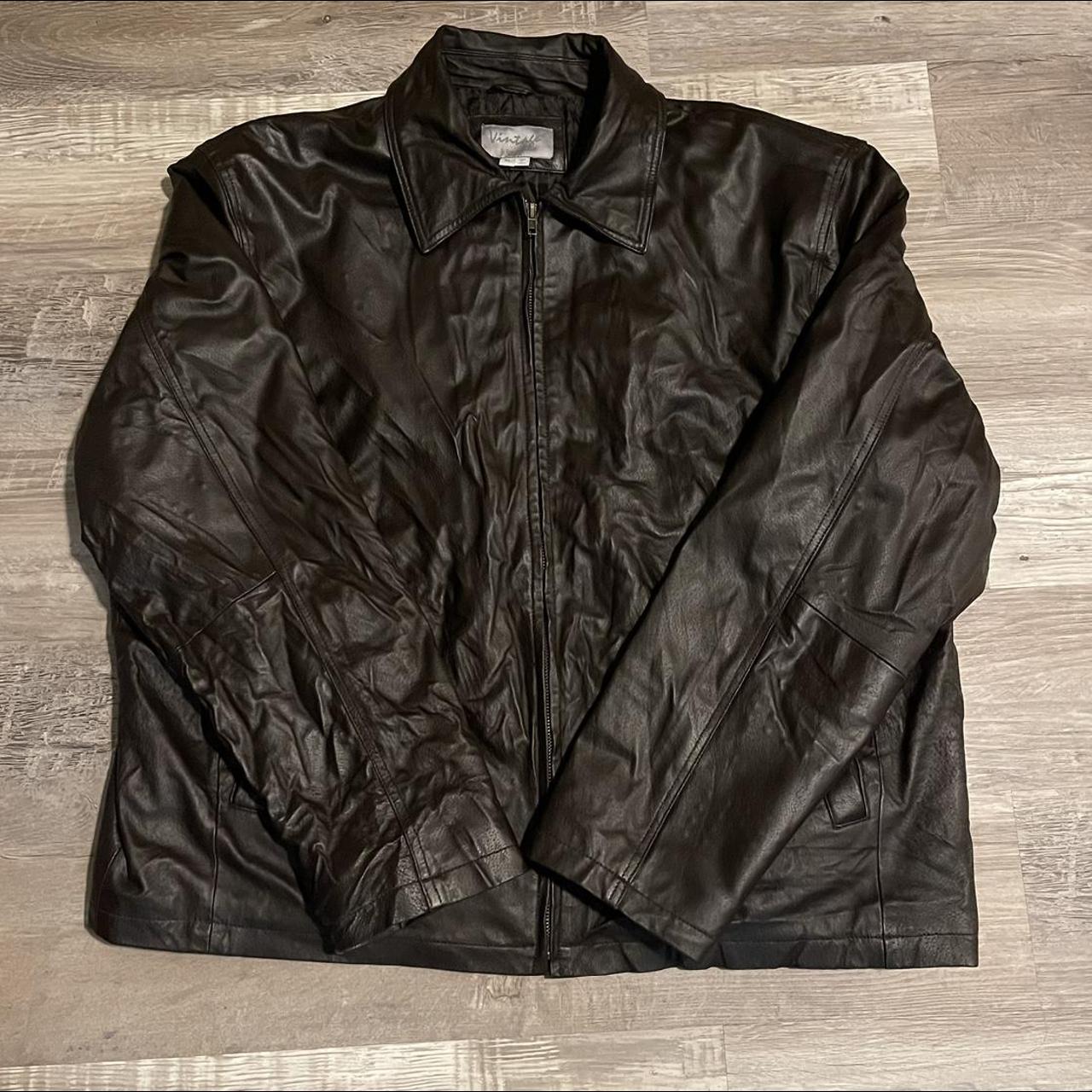 Vintage leather jacket Size: XL #vintage #leather... - Depop