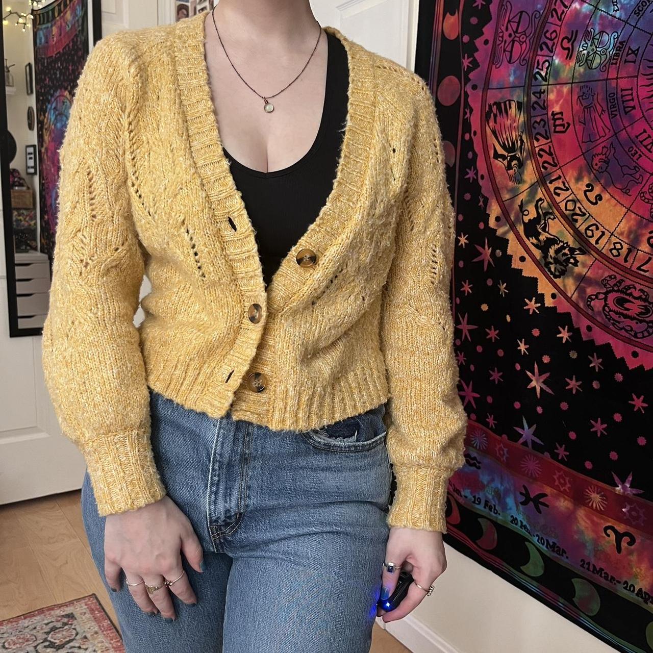 American eagle yellow cardigan sale