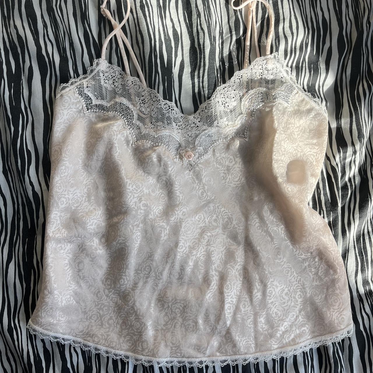 vintage dior lace cami with rose^.^* so soooosooo... - Depop