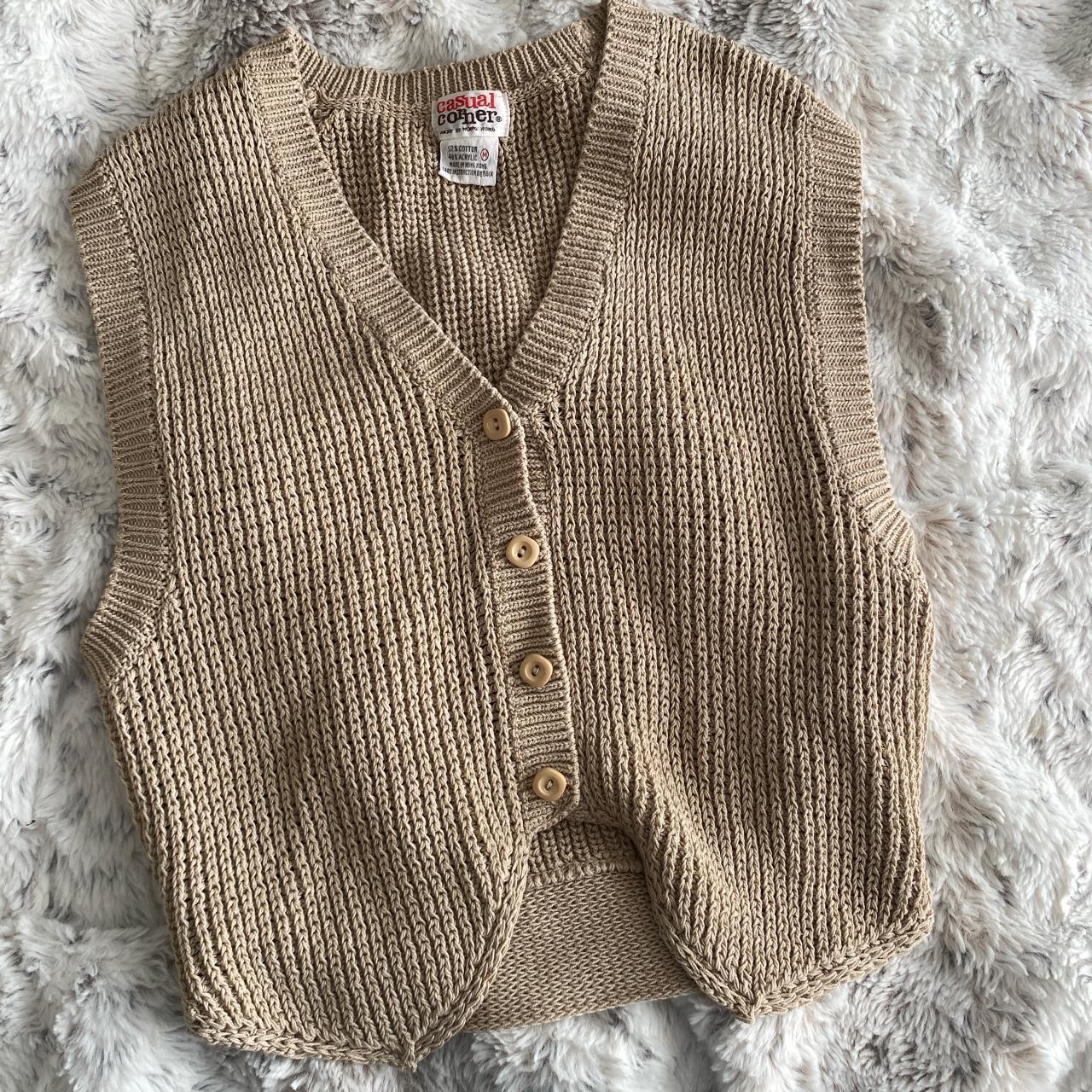 Casual corner knit vest - Depop