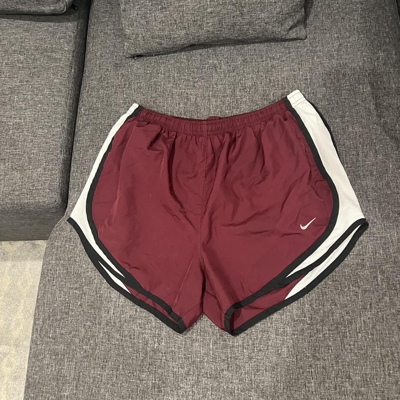 Maroon nike tempo shorts best sale