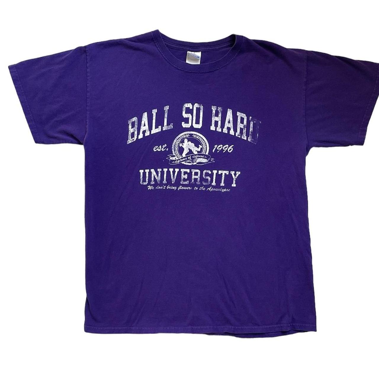 💜 BALL SO HARD UNIVERSITY sporty football graphic... Depop