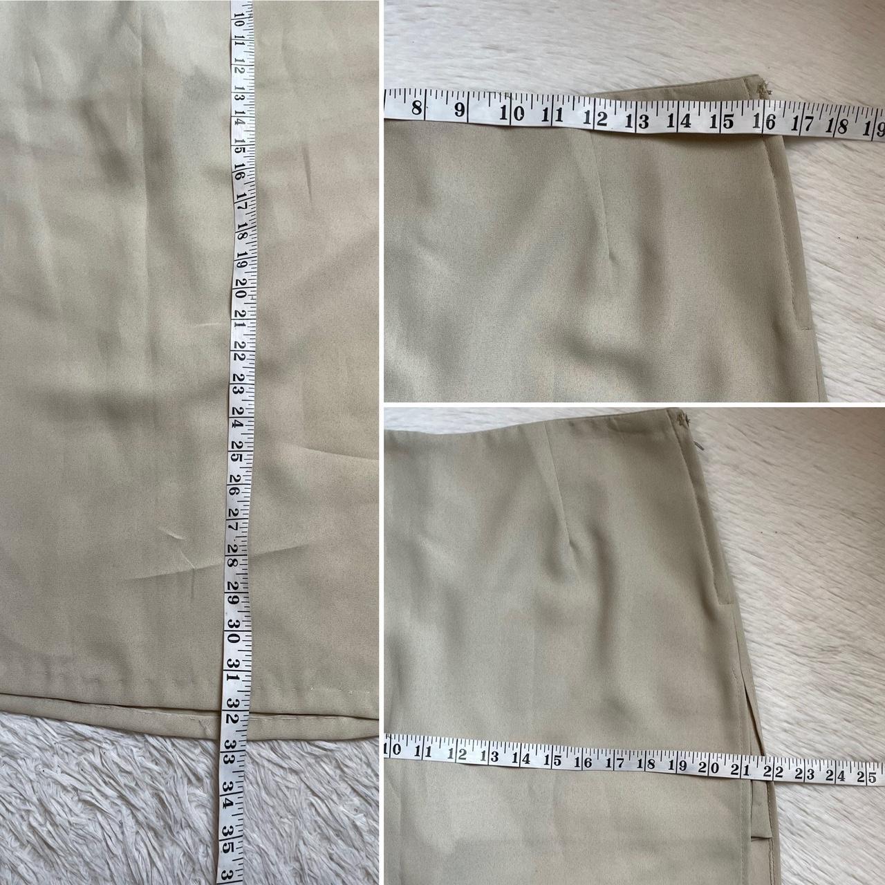 Preloved Women's Skirt - Cream/Tan - L – Vintage … - image 6