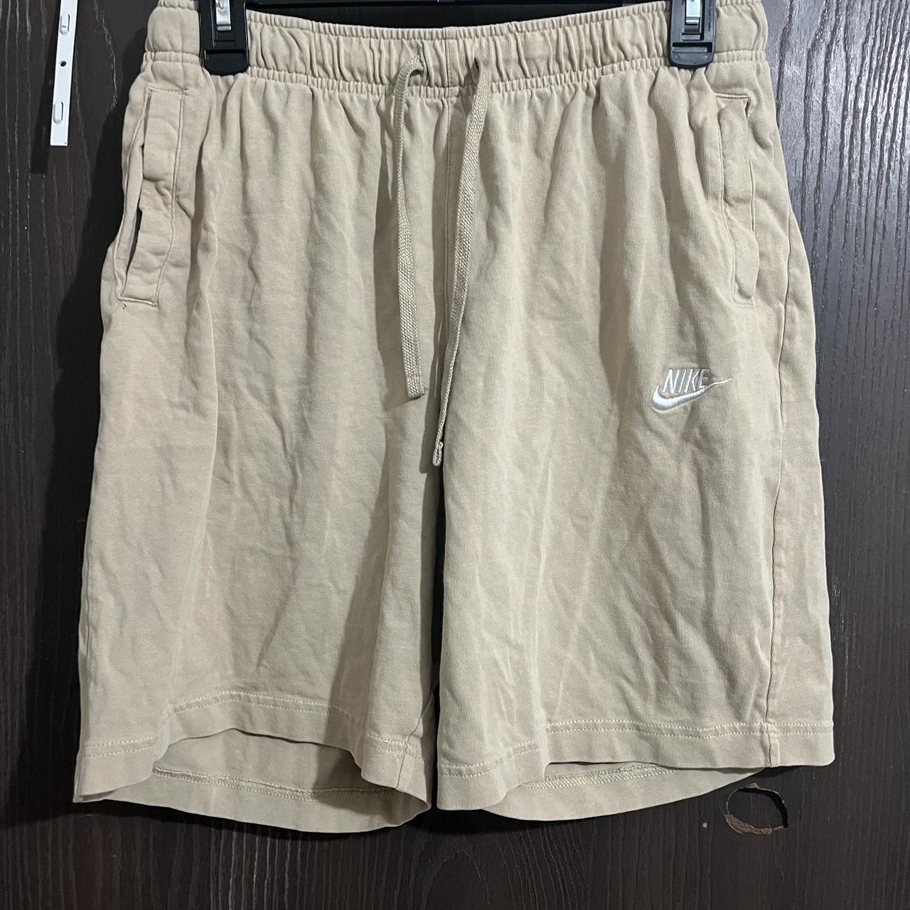cream nike men shorts size large dm first Depop
