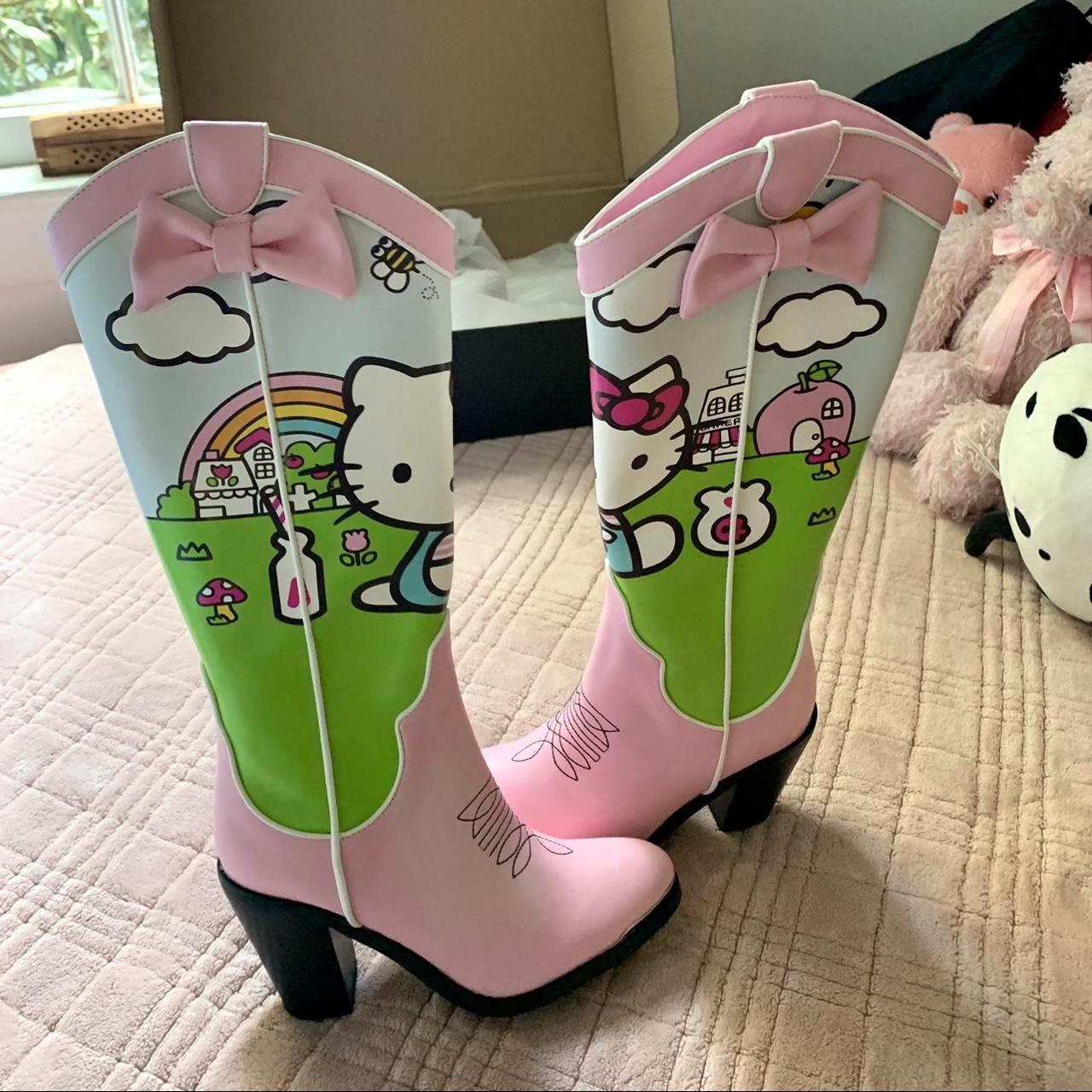DEADSTOCK Hello Kitty X Dolls Kill Cowgirl Boots... Depop