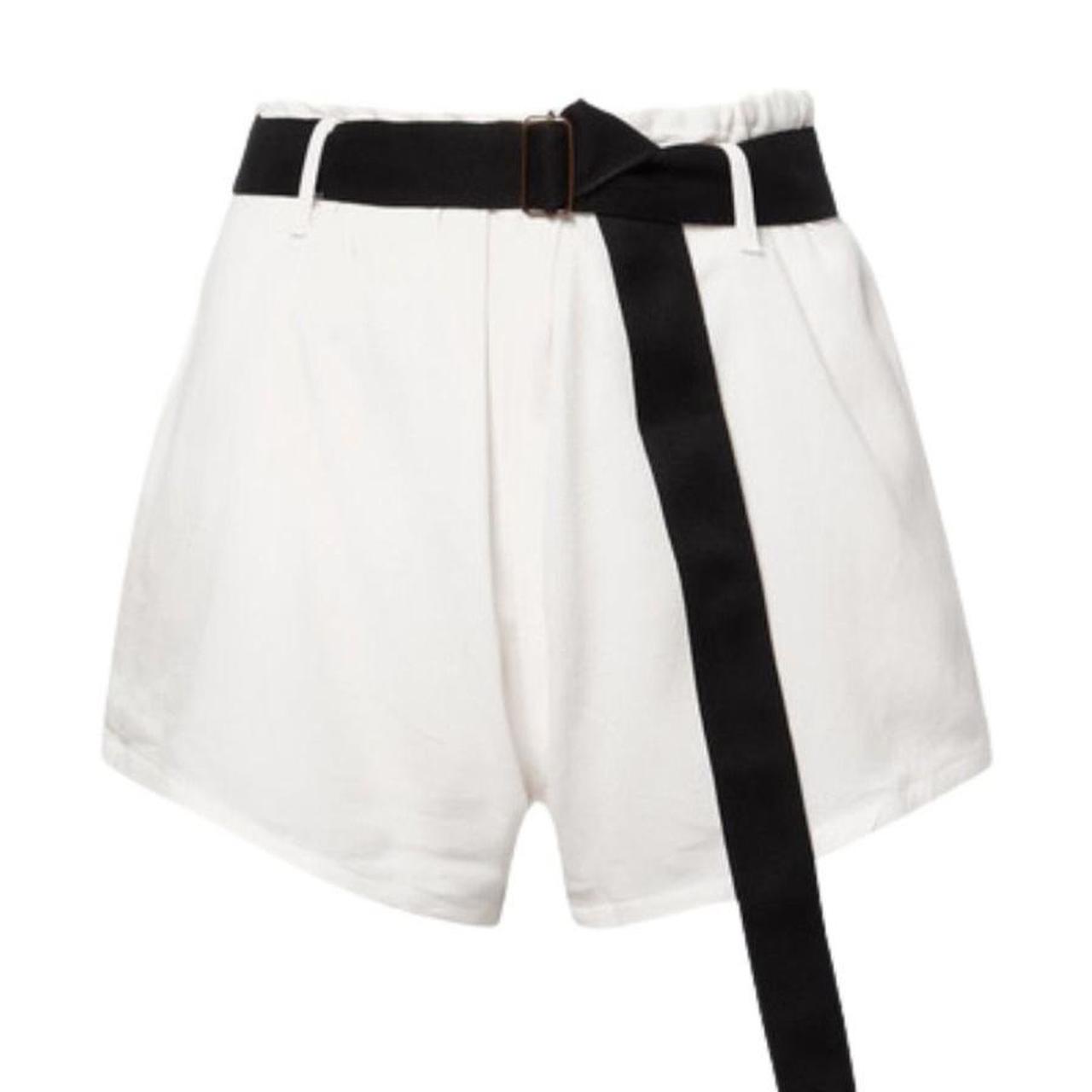 ALBUS LUMEN White Traveller Black Belt Short Size M... - Depop