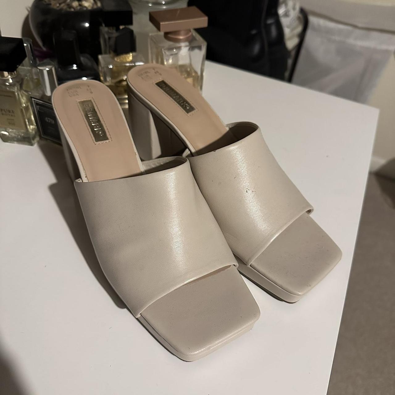 cream mules womens