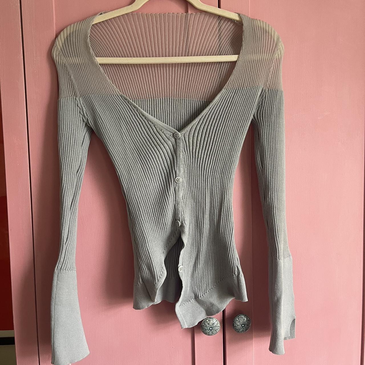 Jacquemus blue asymmetrical cardigan. Perfect... - Depop