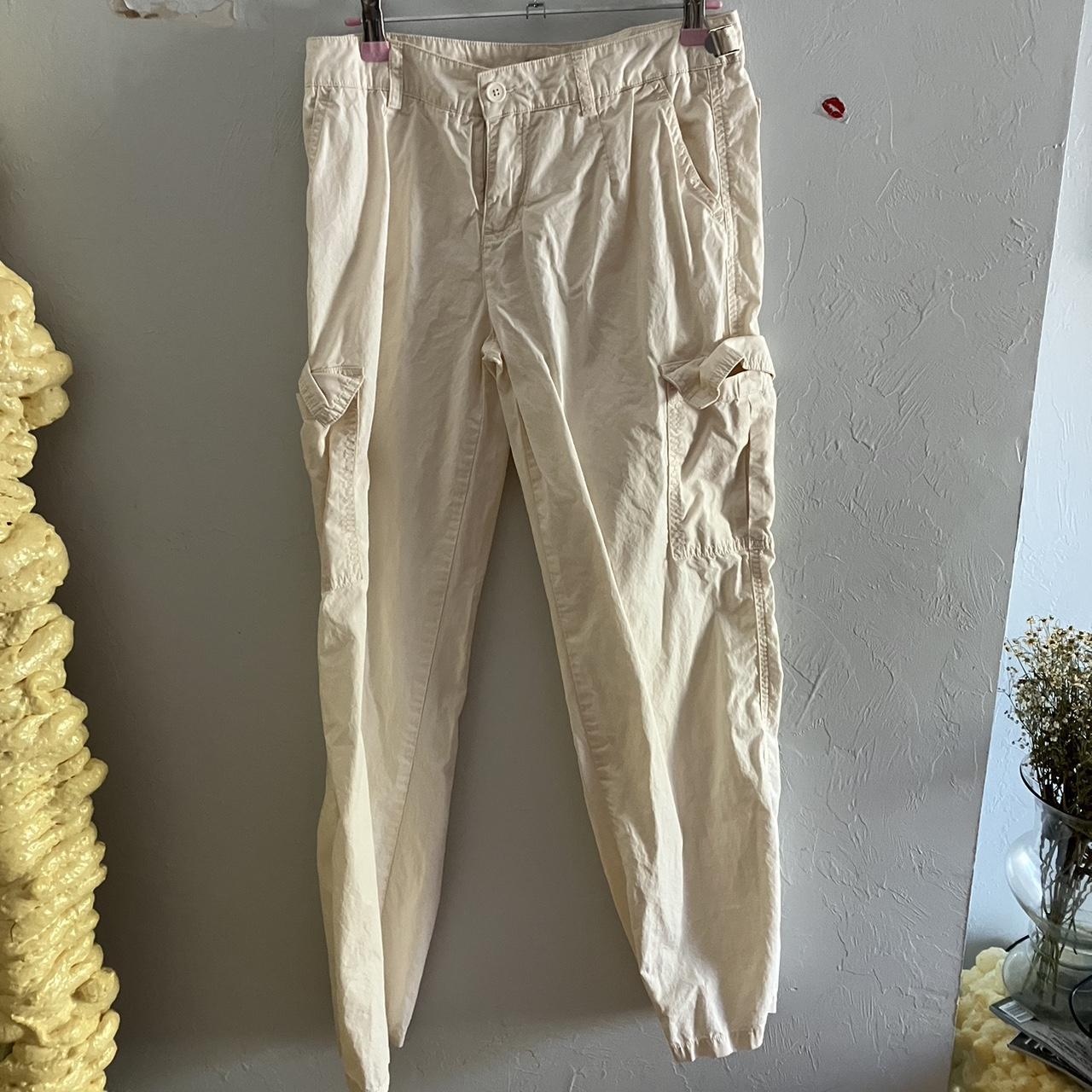 brandy melville white cargo pants fits size waist... Depop