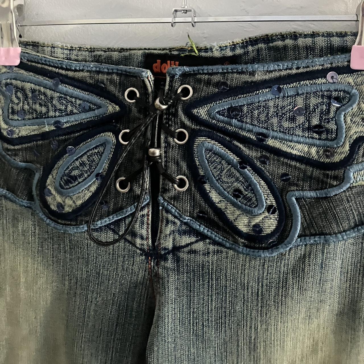 dollhouse butterfly low rise jeans