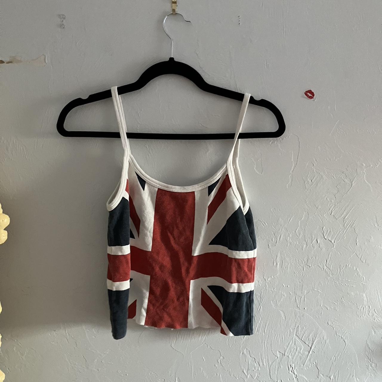 brandy melville union jack tank top fits size xs //... Depop