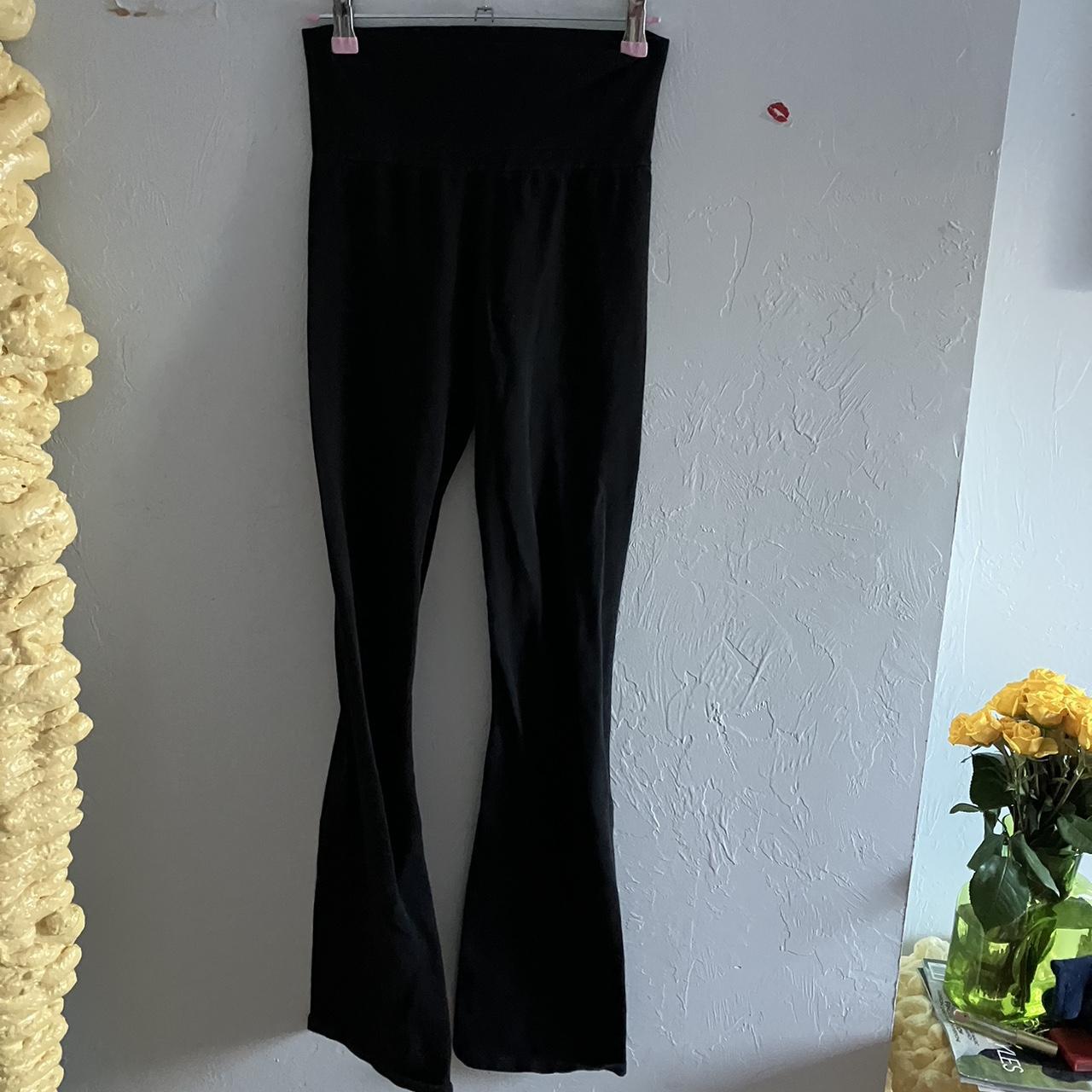 brandy melville wide leg flare leggings fits size... - Depop