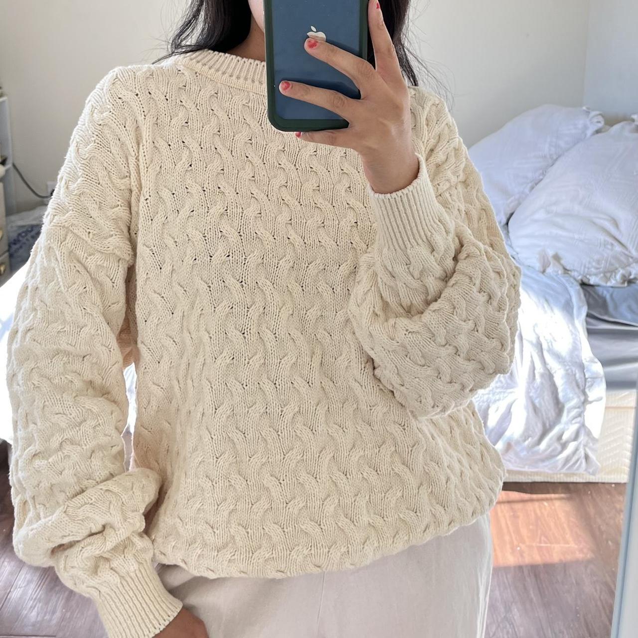 vintage 90s cable knit sweater 〰️ ABOUT THE... - Depop