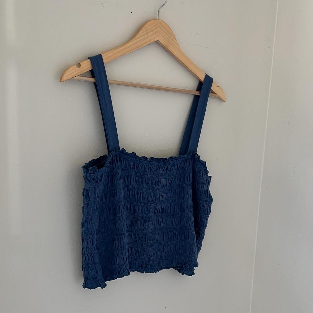 American Eagle Women's Blue Vest | Depop