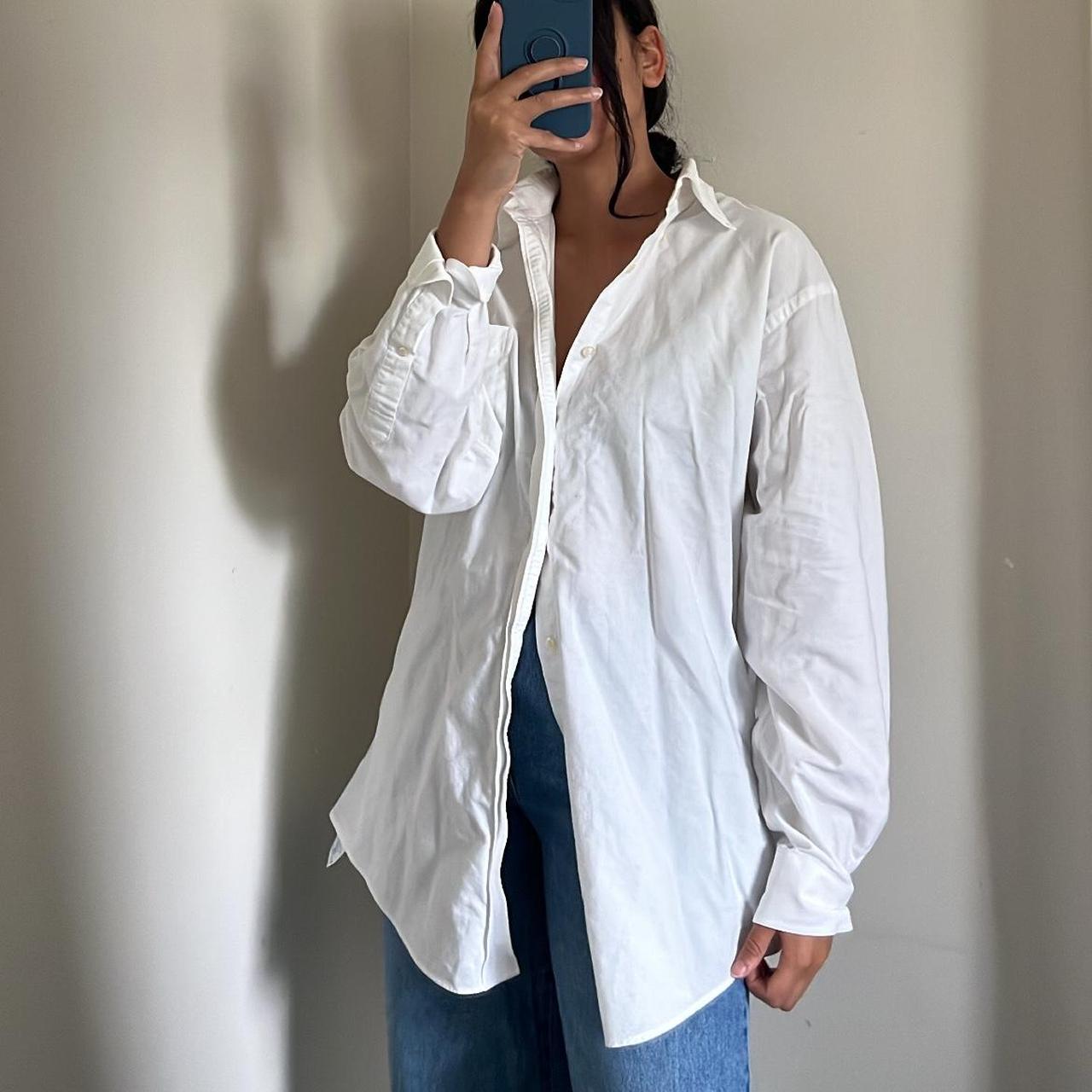 vintage white button down 〰️ ABOUT THE… - Depop