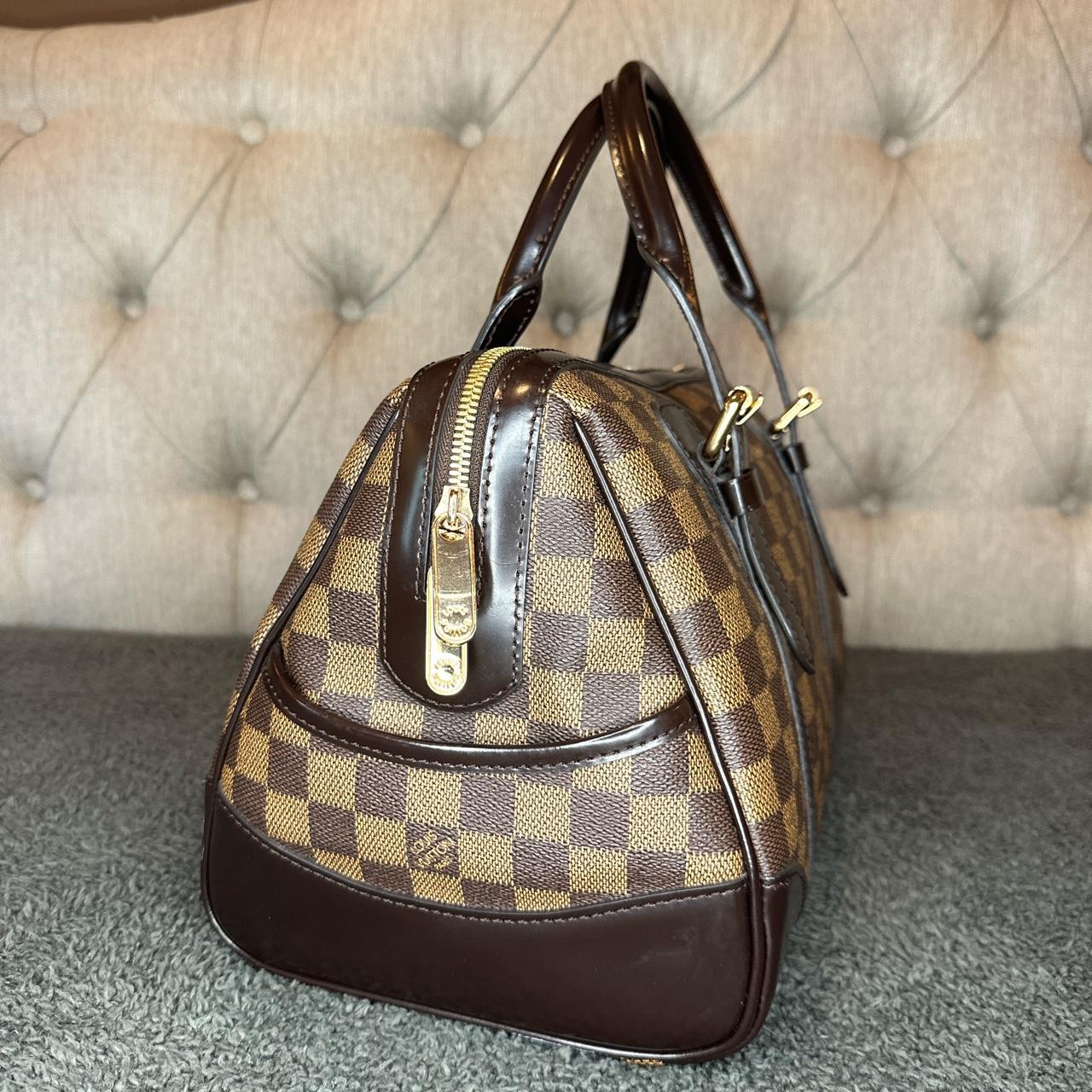 Louis Vuitton brown checkered print canvas top - Depop