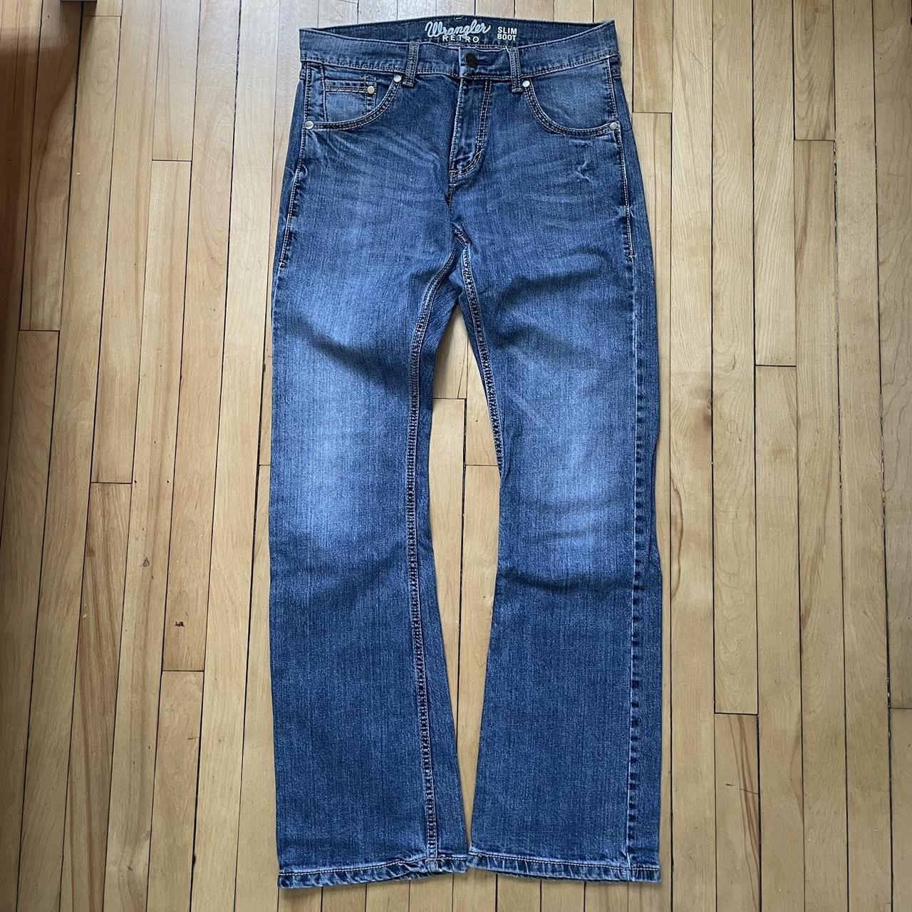 Wrangler 30x34 Men’s Slim Fit Bootcut Blue... - Depop