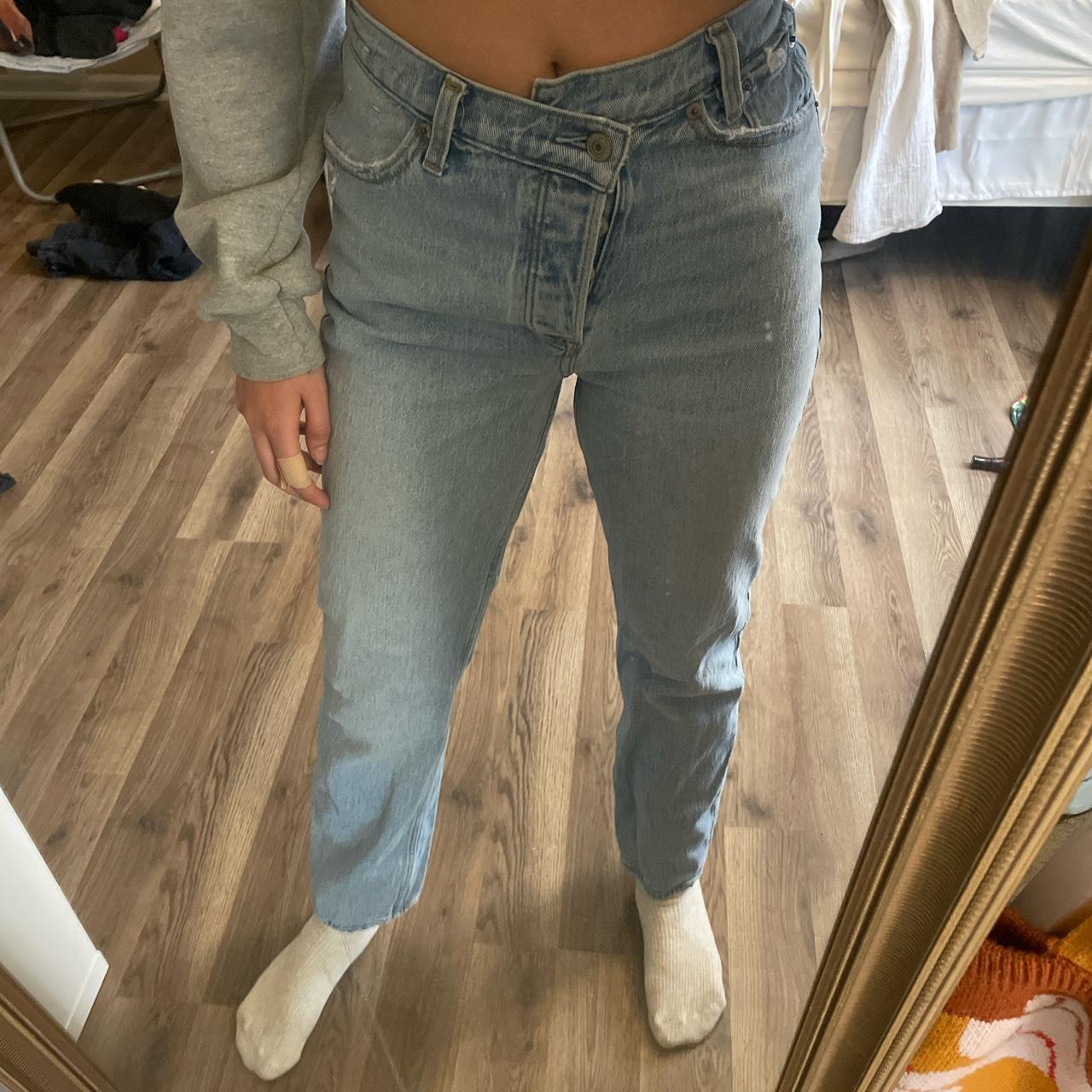 Abercrombie & Fitch Curve Love High Rise Dad Jeans... - Depop