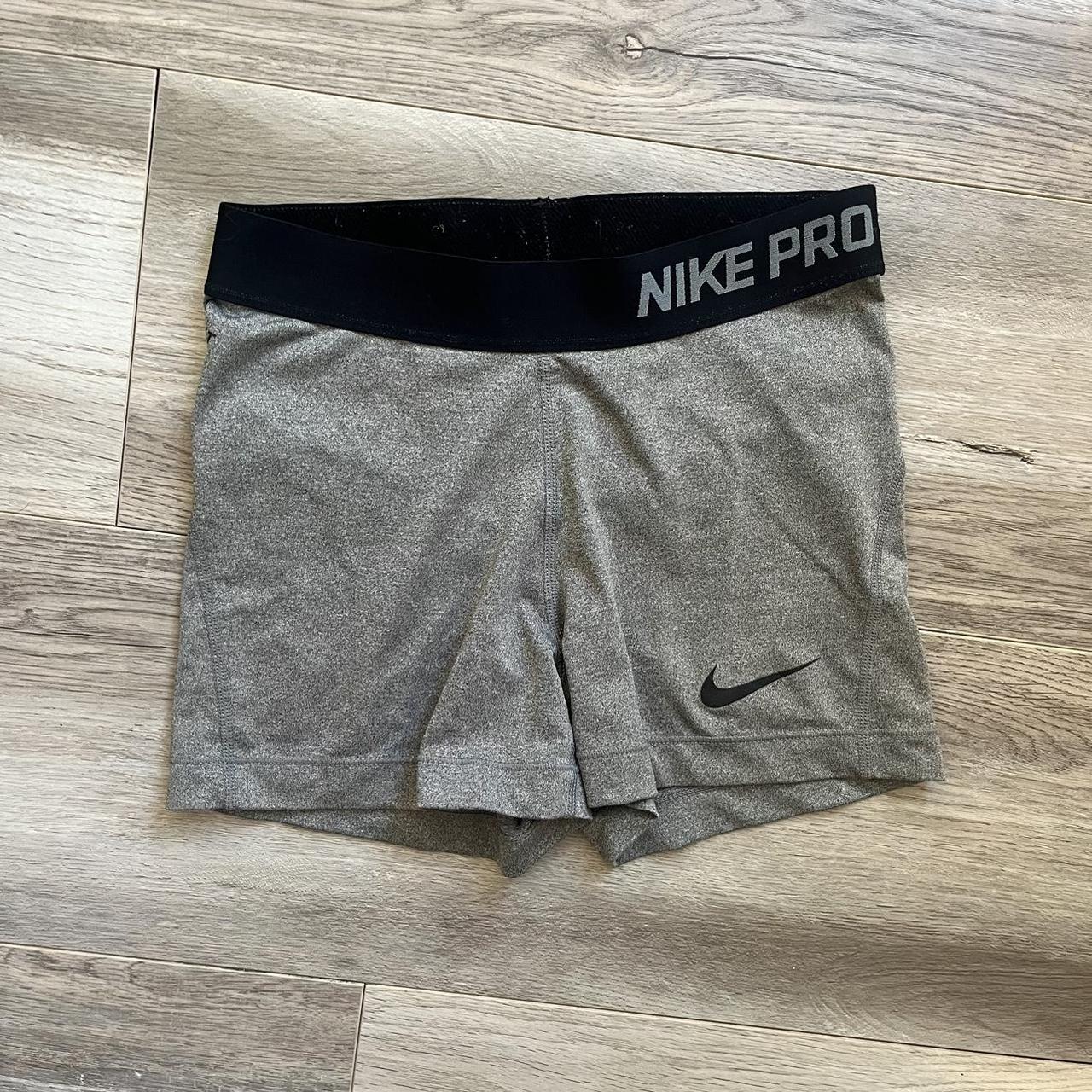 Grey Nike Pro Shorts size Small my favorite shorts... - Depop