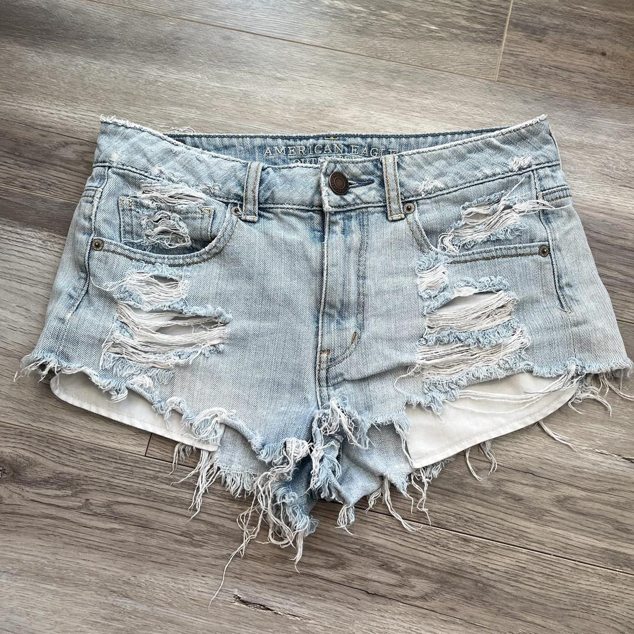 American Eagle Outfitters, Shorts, American Eagle Distressed Light Wash Jean  Shorts