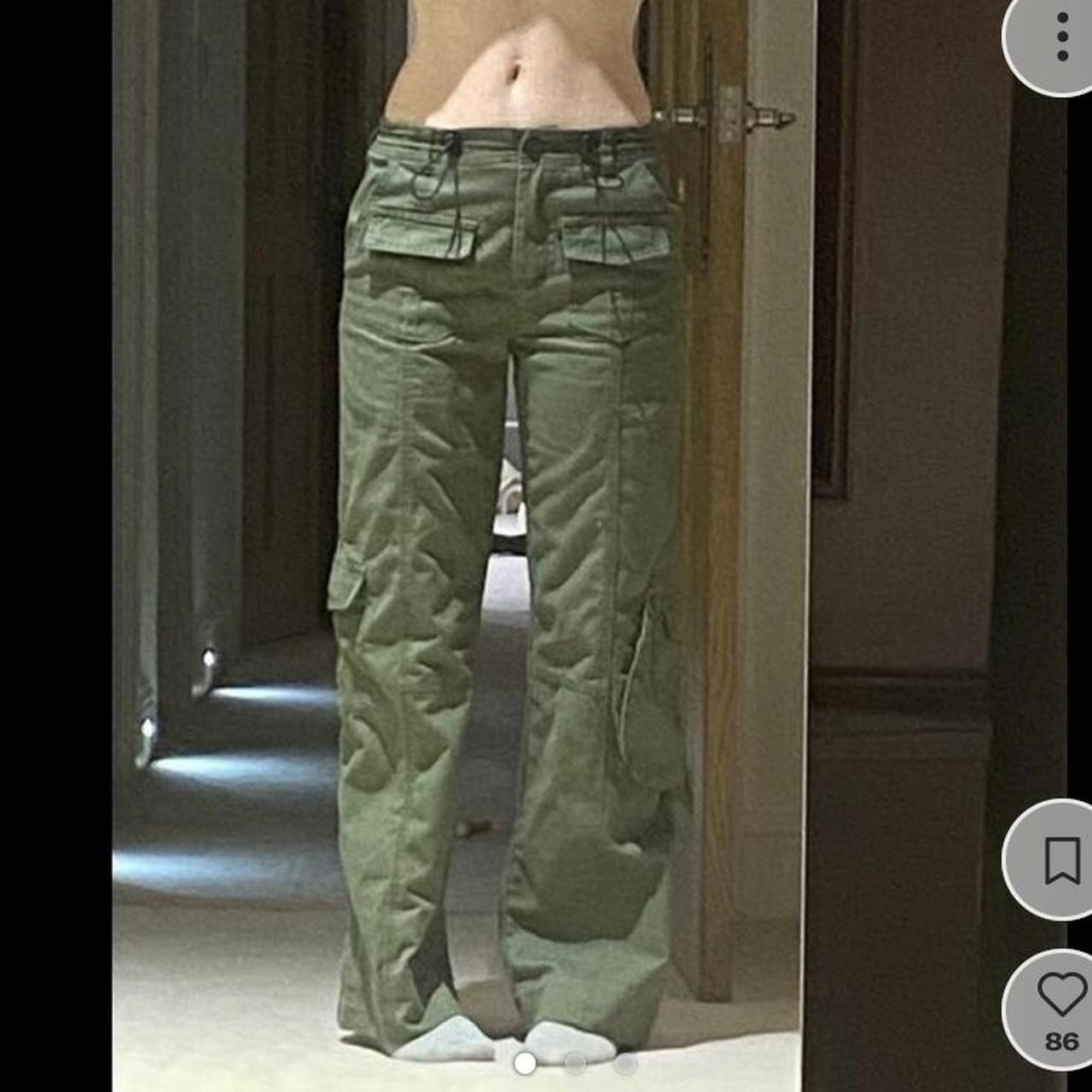 brandy Melville Kim pants cargos khaki green good... Depop