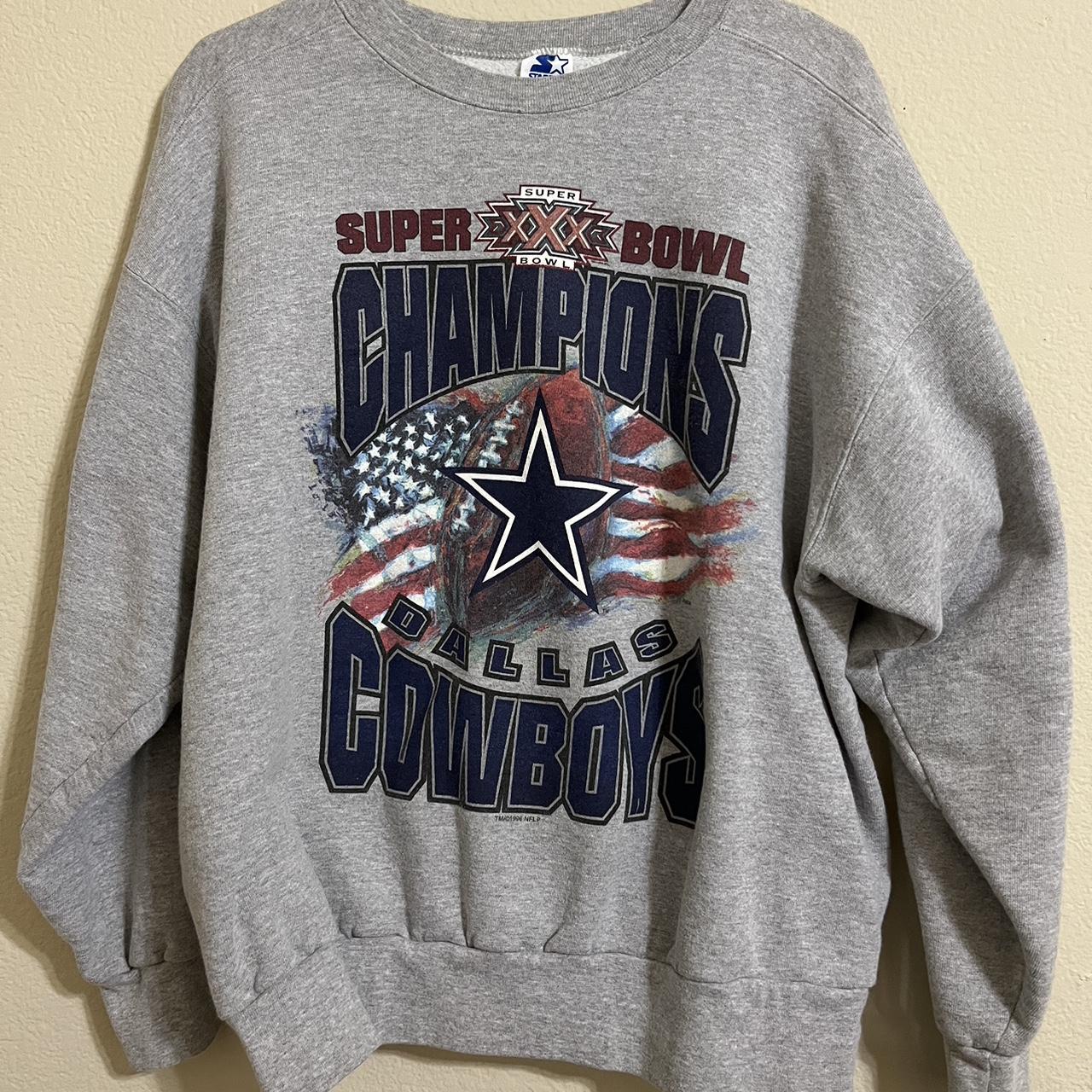 Men's Vintage Dallas Cowboys Sweatshirt Size - Depop