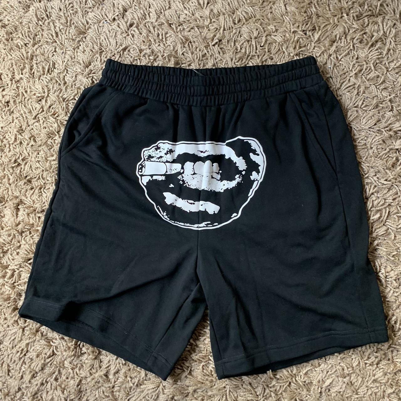 Men's Black and White Shorts | Depop