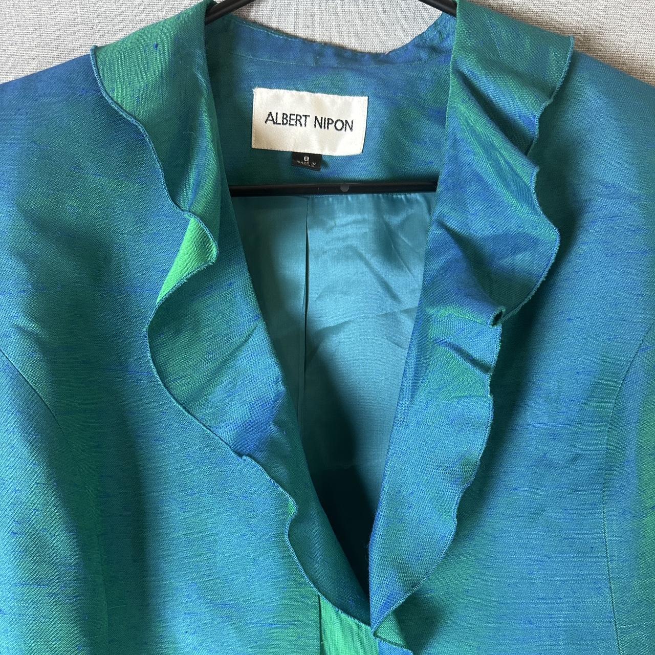 Albert Nipon Women's Blazer Jacket - Green/Blue -… - image 5