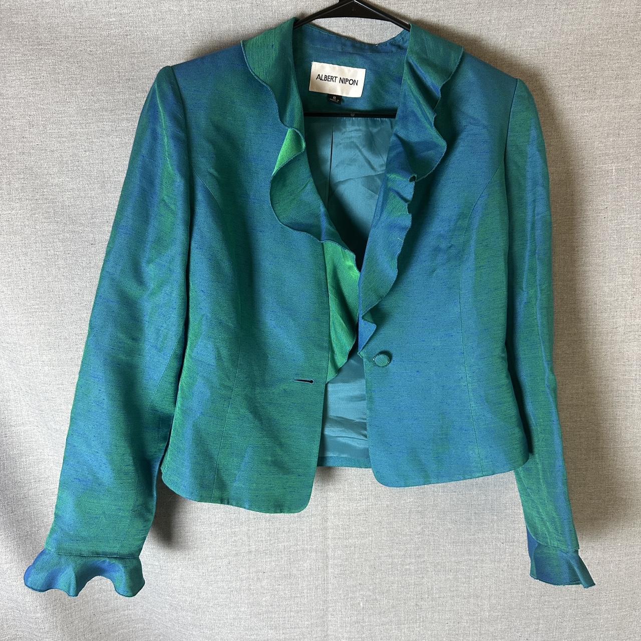 Albert Nipon Women's Blazer Jacket - Green/Blue -… - image 1