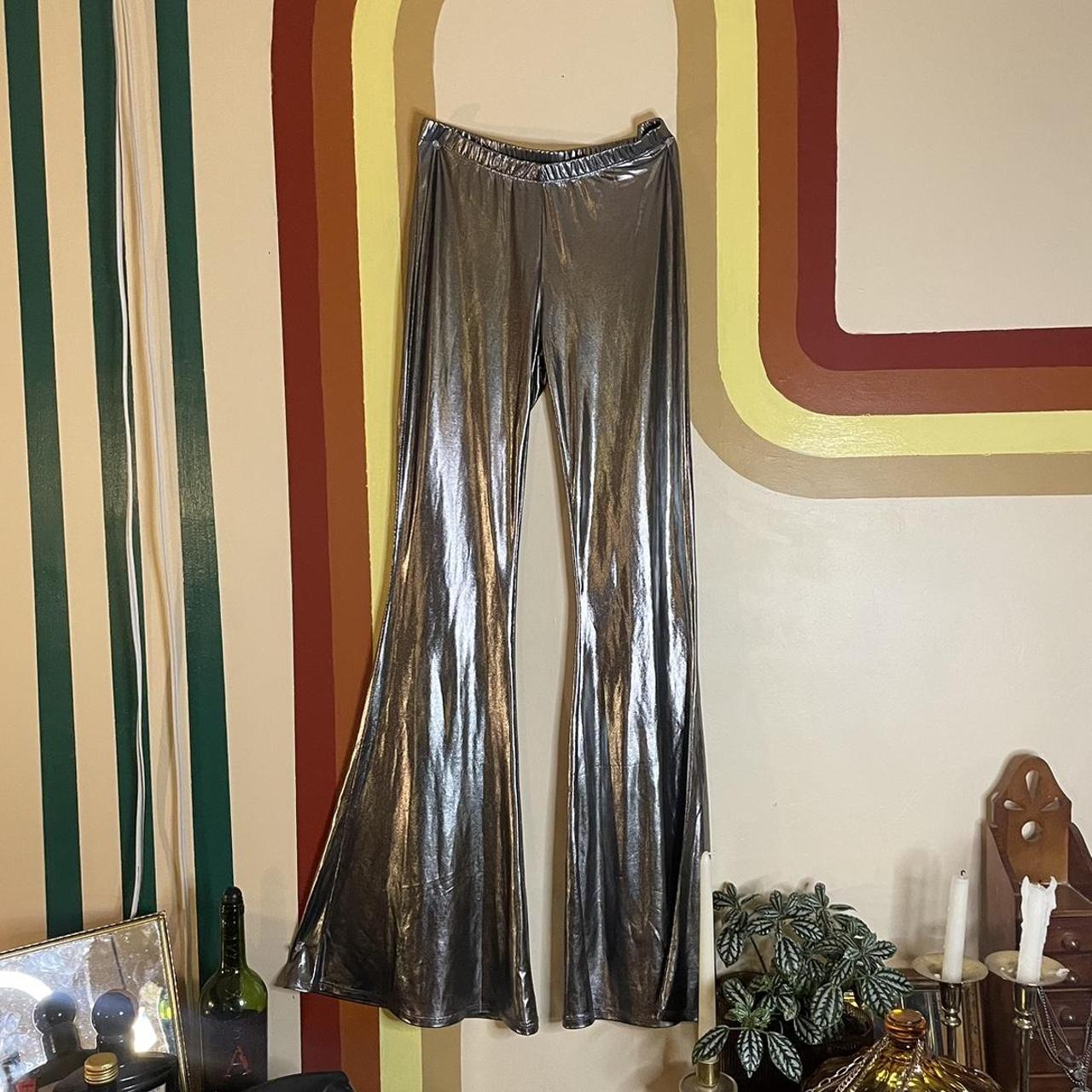 Women's Silver Trousers | Depop