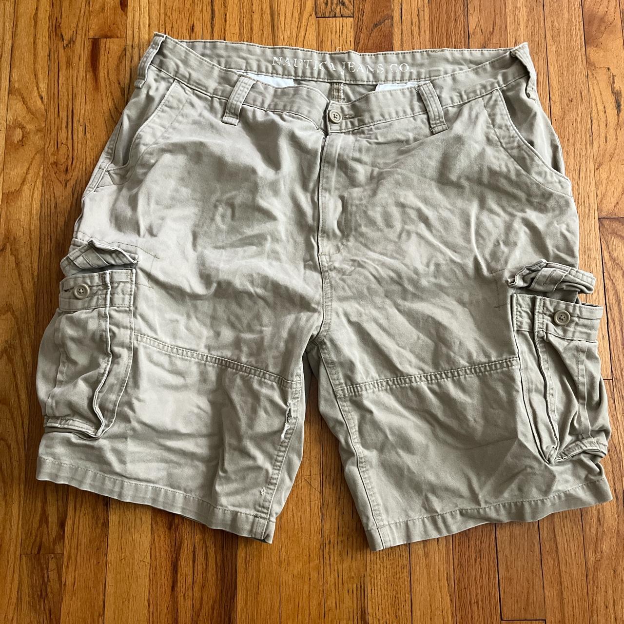 Nautica jeans co cargo shorts 42W Small holes on... - Depop