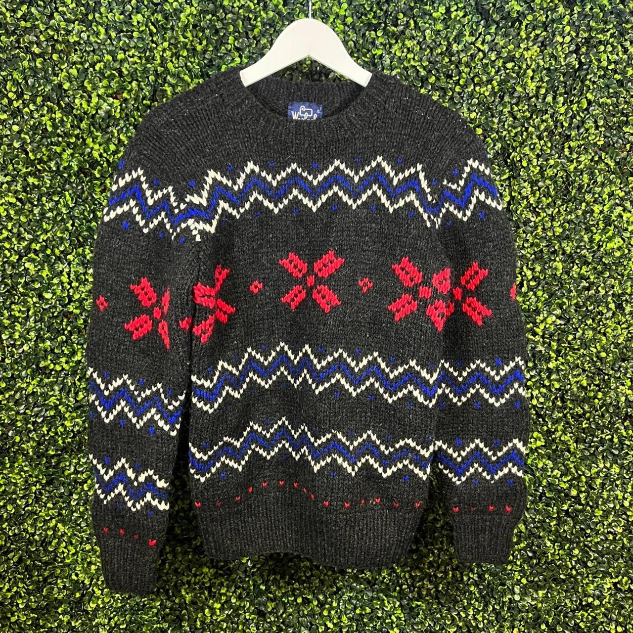 Vintage 80s Woolrich Knit Sweater -Size... - Depop