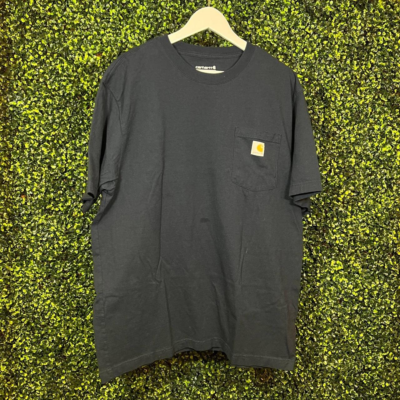 -Carhartt Basic Pocket Logo Loose Fit Tee... - Depop