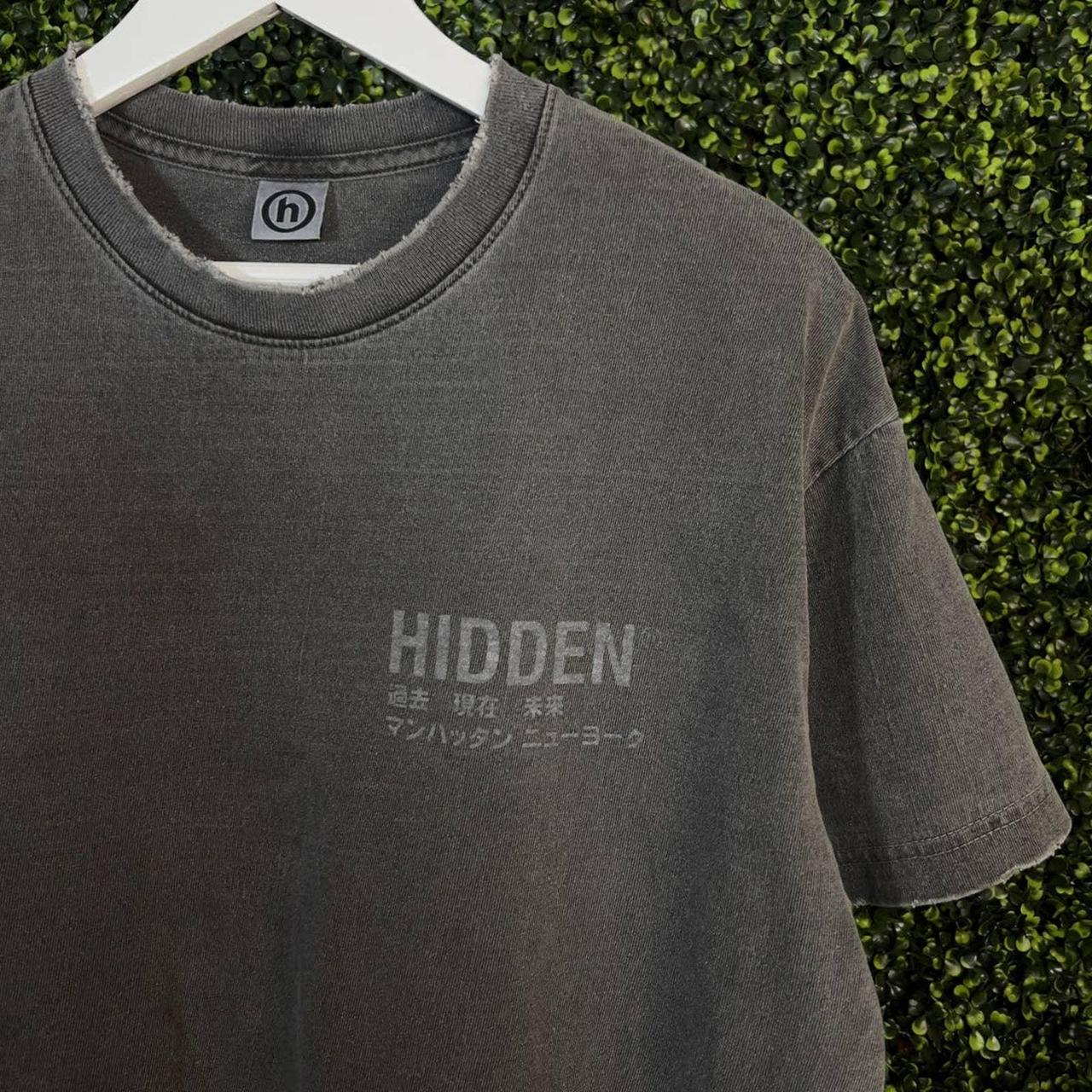 Hidden NY Vintage H Logo Faded Tee Shirt -Size... - Depop