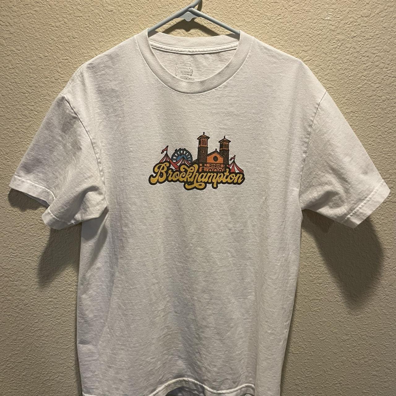Brockhampton Men's Yellow and White T-shirt