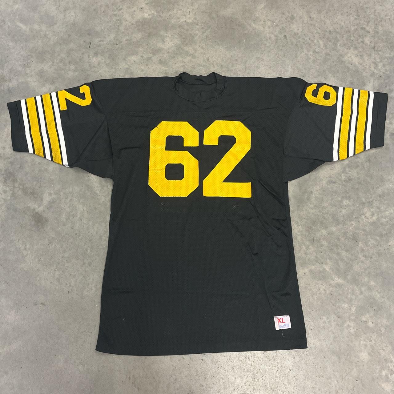 Vintage 70s Pittsburgh Steelers Black and Yellow Football Jersey