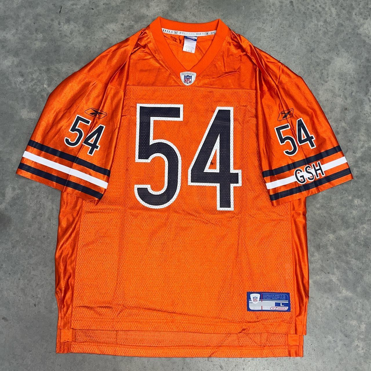 Chicago Bears Jersey Mens Large Brian Urlacher Orange Reebok