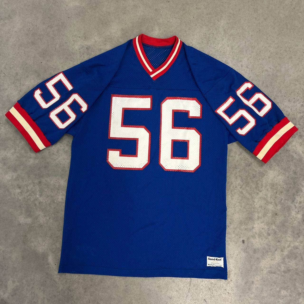 Vintage New York Giants Lawrence Taylor 56 Jersey Sand Knit 