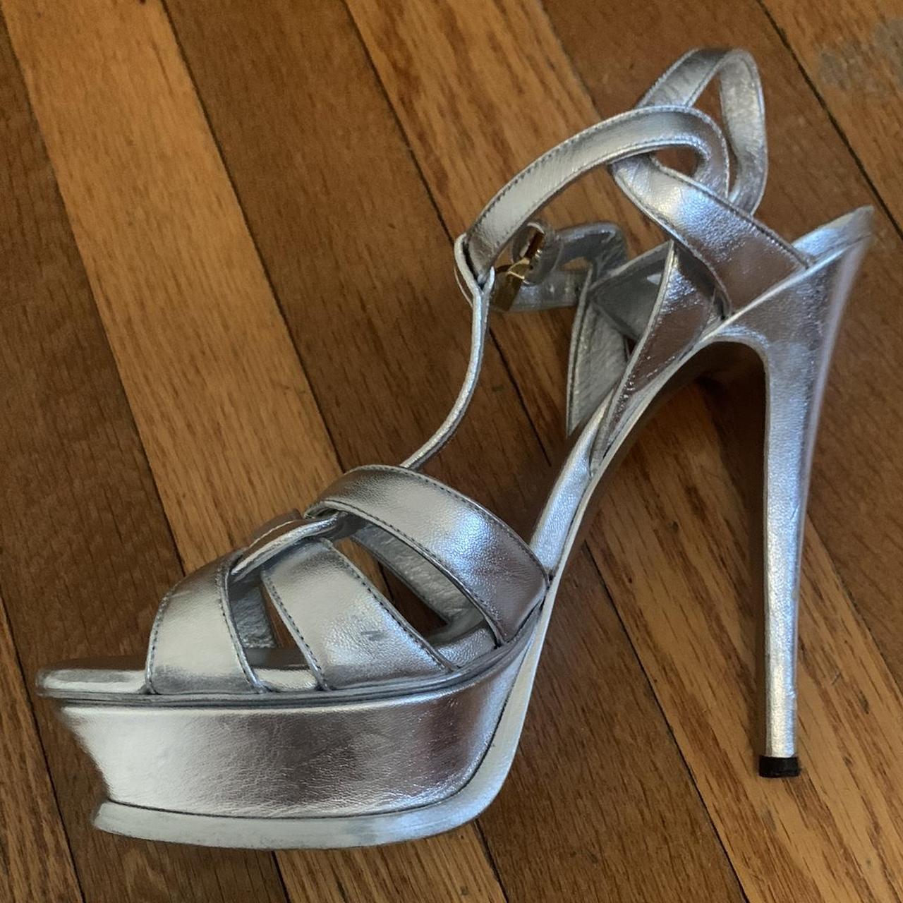 Saint laurent cheap silver heels