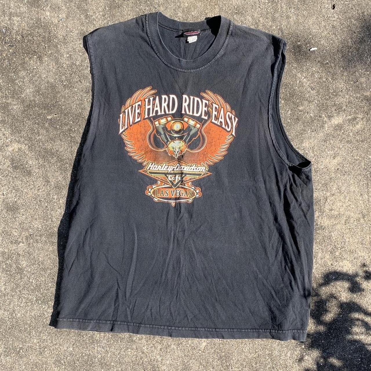 Live Hard Ride Easy Harley Tank Top - Depop